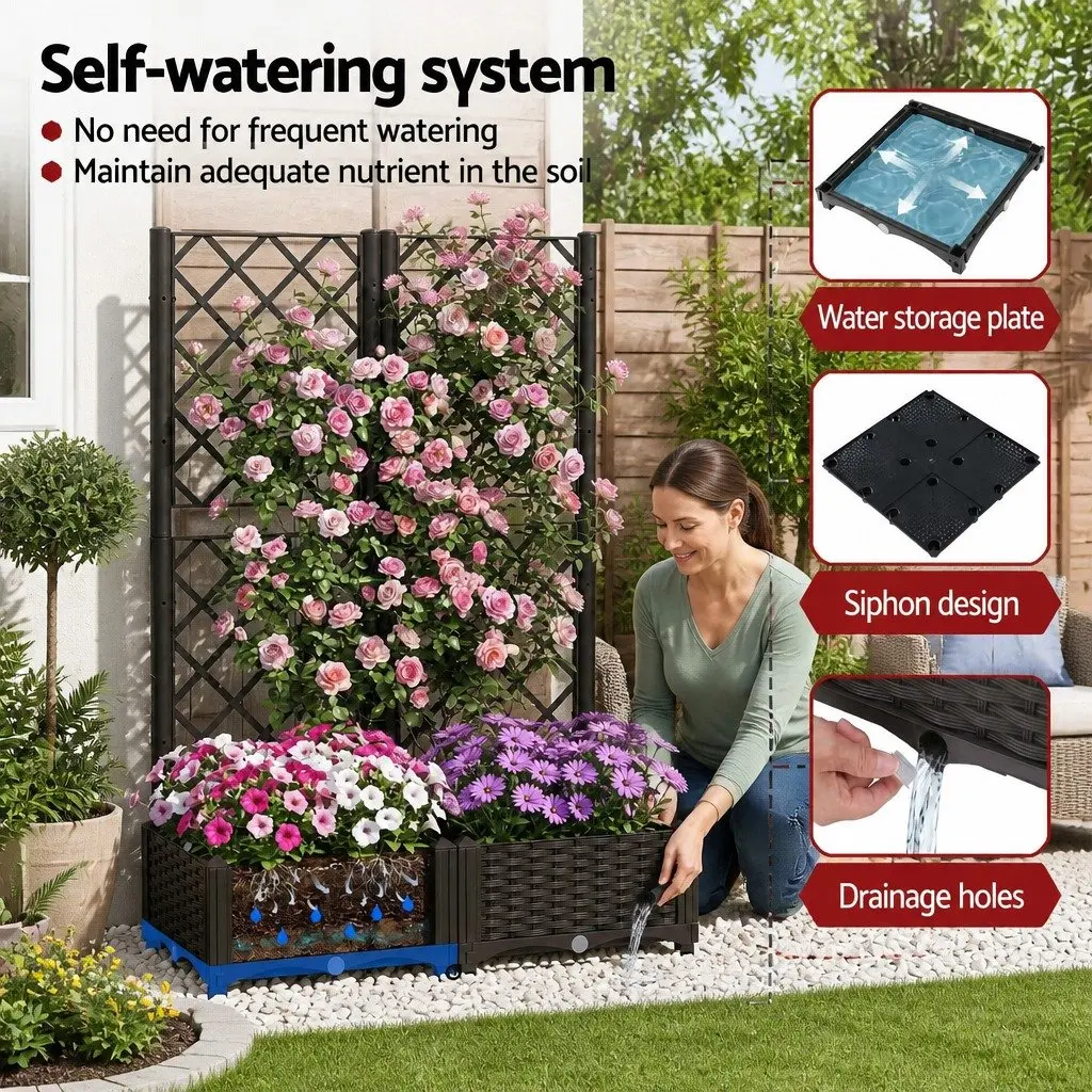 Raised Garden Bed Vertical Planter Self Watering Elevated Veggie Box