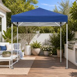 Gazebo 2x2m Outdoor Patio Garden Marquee Shade with Base Pods Blue White