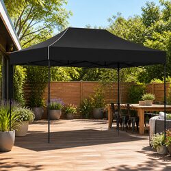 Pop Up Gazebo Folding Tent 3x4.5m Outdoor Marquee Canopy Camping Wedding Events