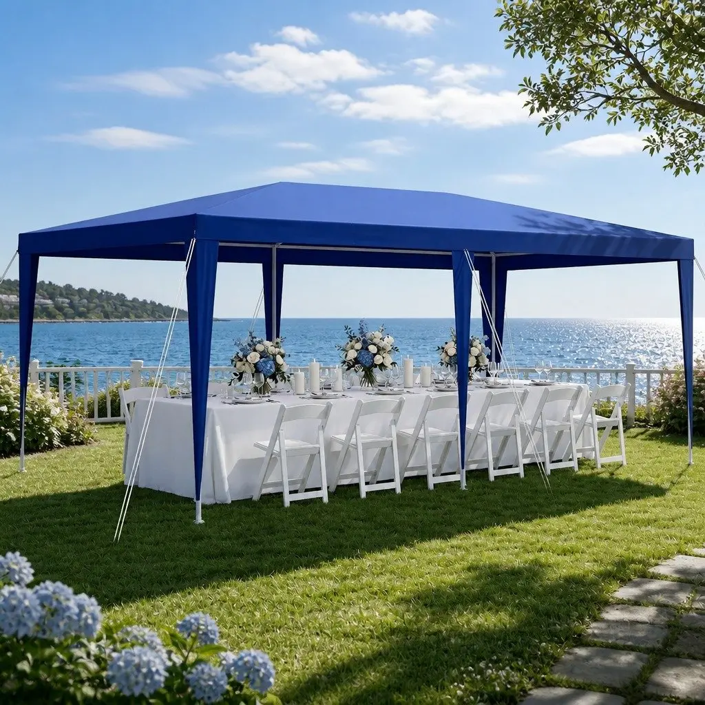Gazebo Outdoor Canopy 3x6m UV Water Resistant Blue