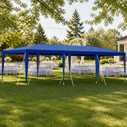 Outdoor Gazebo 3x9m Wedding Party Marquee Tent Camping Shade Canopy Blue