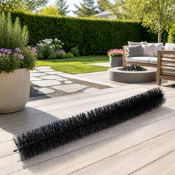 Gutter Guard Brush 92cm x 10cm Black Debris Protection Nylon Bristles 48 Pack
