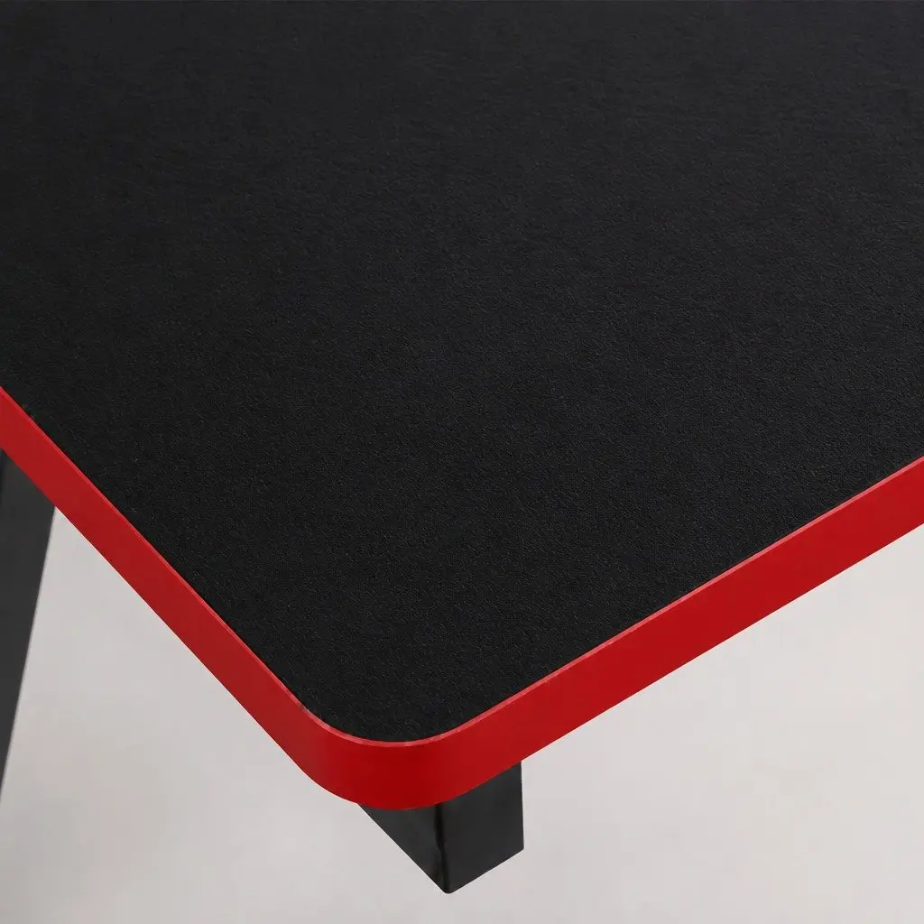 Gaming Desk Table Carbon Fibre 120cm Red Black