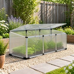 Aluminium Greenhouse 180x50x50CM Cold Frame Polycarbonate Plant Grow House