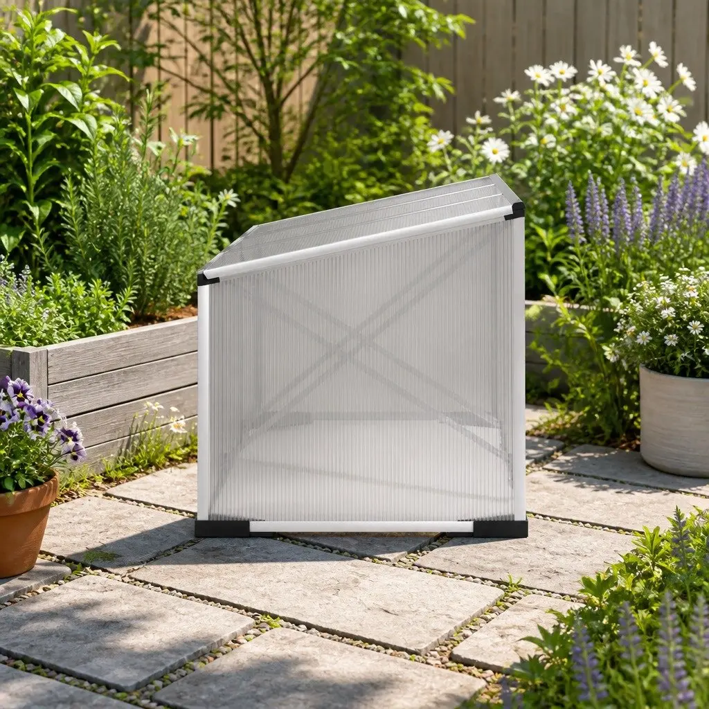 Aluminium Greenhouse 180x50x50CM Cold Frame Polycarbonate Plant Grow House