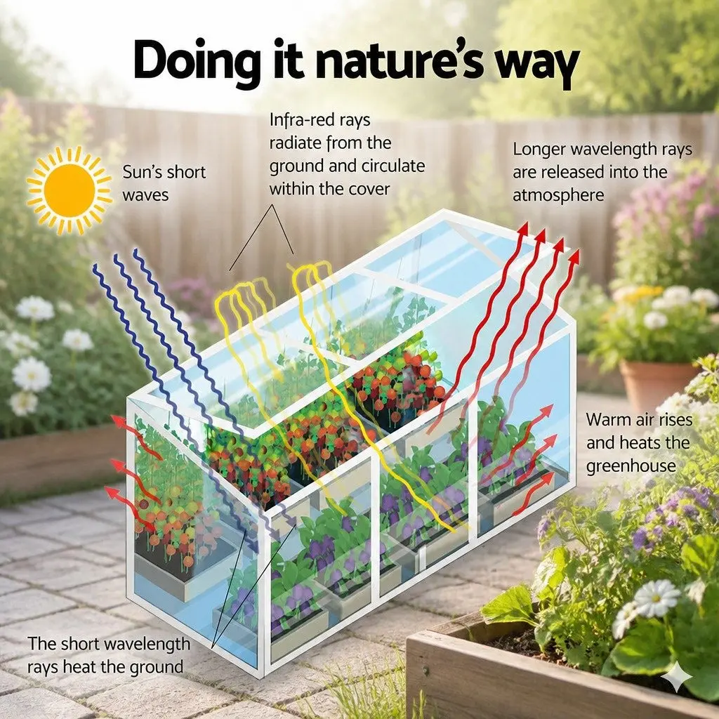 Aluminium Greenhouse 180x50x50CM Cold Frame Polycarbonate Plant Grow House