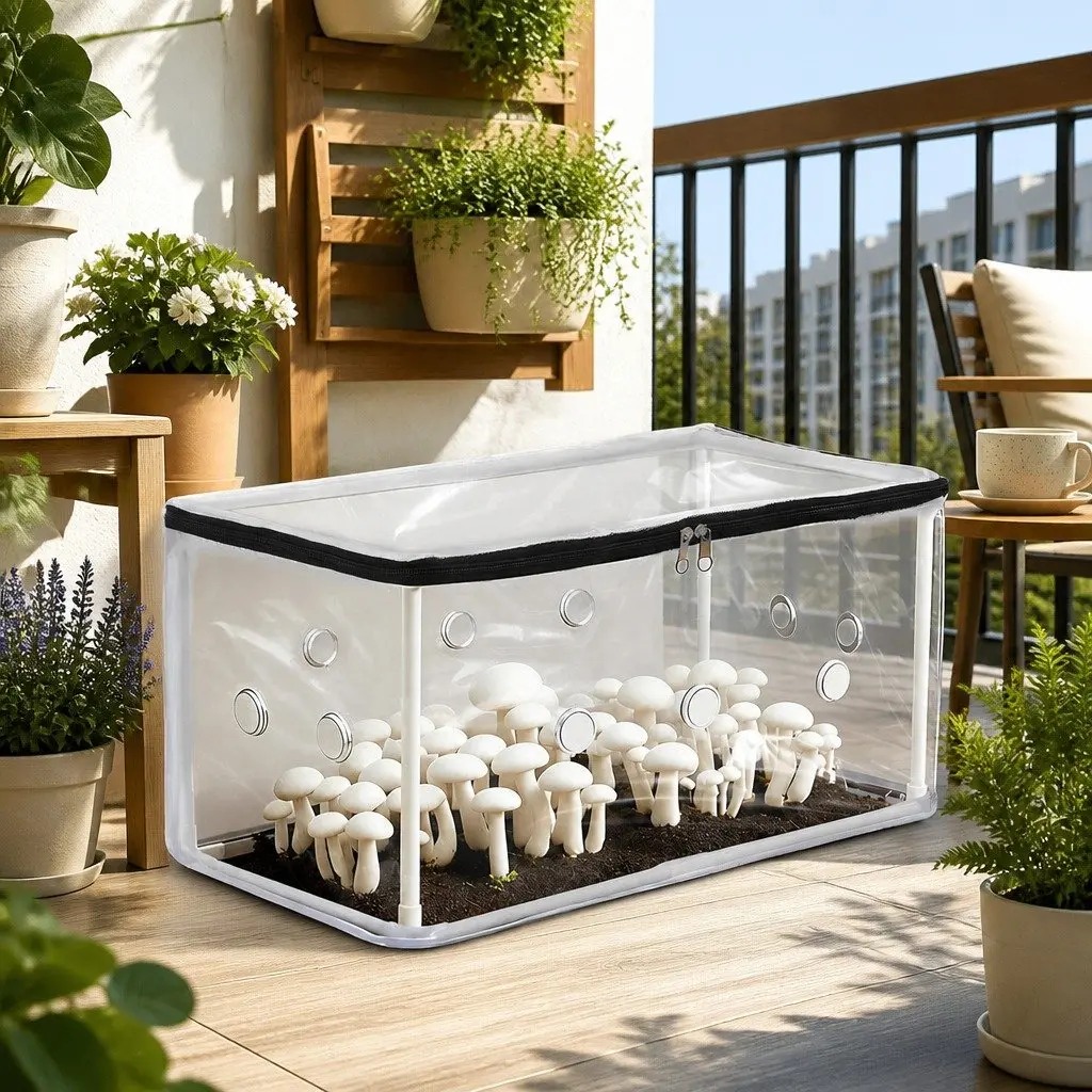 Mini Greenhouse Portable Plant Protector 50x25x25cm Transparent PVC Cover