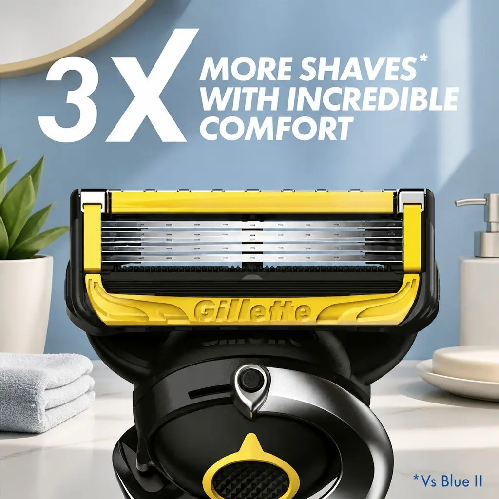 Pro Shield 5 Razor Handle with 2 Cartridges Precision Shaving System Ergonomic