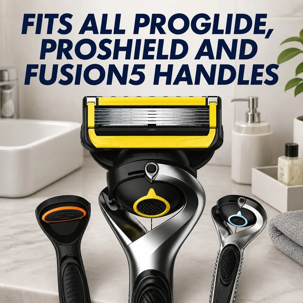Pro Shield 5 Razor Handle with 2 Cartridges Precision Shaving System Ergonomic