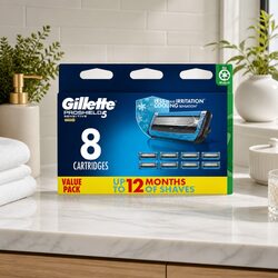 Razor Blade Cartridges 5-Blade Sensitive Skin Shaving Refills 8 Pack Replacement