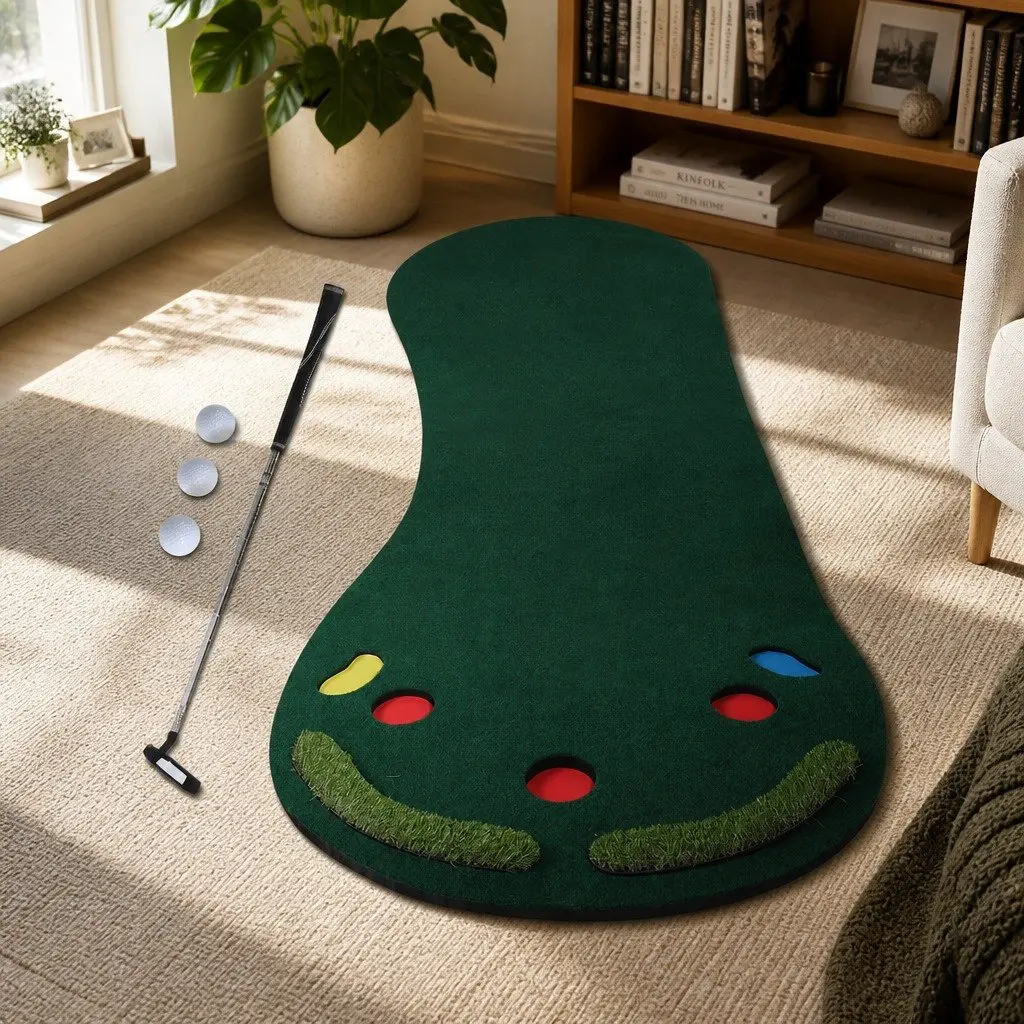 Golf Putting Mat Portable Indoor Outdoor Training 90cm x 300cm Green
