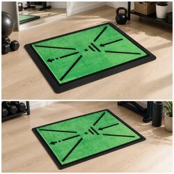 Golf Hitting Mat Green Swing Path Feedback Training Practice Indoor Outdoor