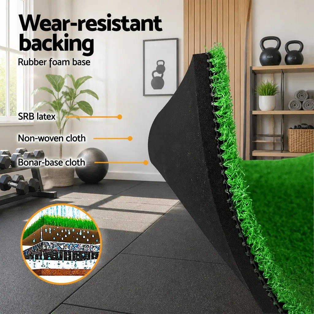 Golf Hitting Mat Portable Training Grass 150x150cm Green