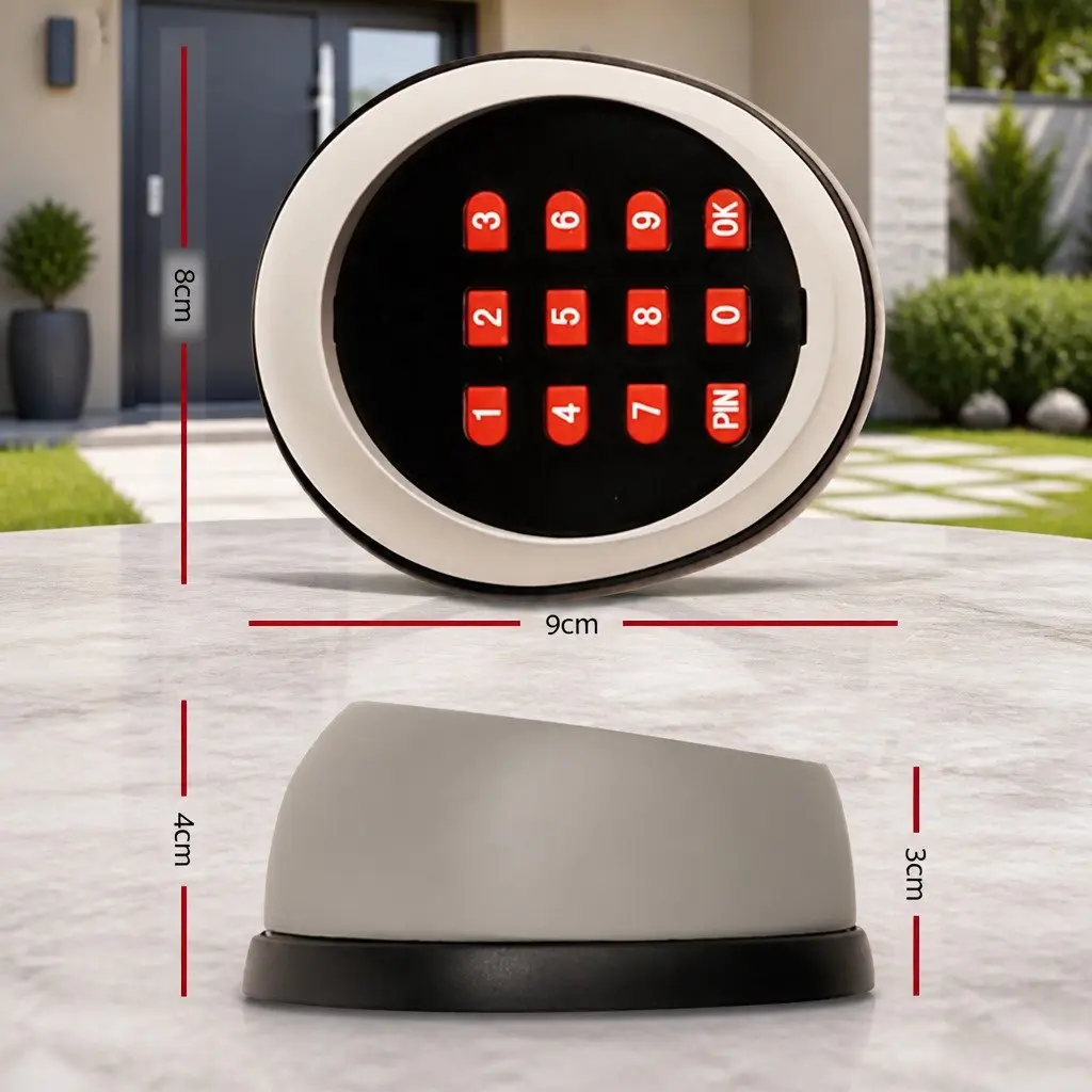 Wireless Keypad Control Gate Opener Remote Access 5-10m Range White