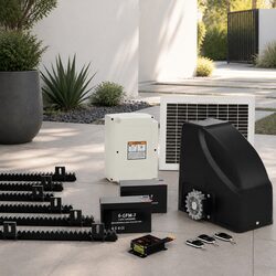 Automatic Sliding Gate Opener Kit Solar Powered 10W 6M 600KG Remote Control
