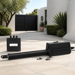 Electric Gate Opener Single Swing Automatic 300kg 5m Black Remote Control