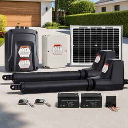 Solar Powered Gate Opener Auto Electric Remote Control 800kg Swing Fence System