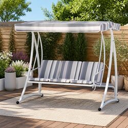 Outdoor Swing Chair 3 Seater Garden Bench Canopy Furniture Patio Lounger