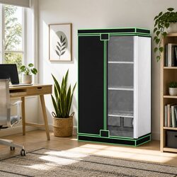 Indoor Grow Tent 100x60x180cm 4-Tier Hydroponic System Mylar Shelving Kit