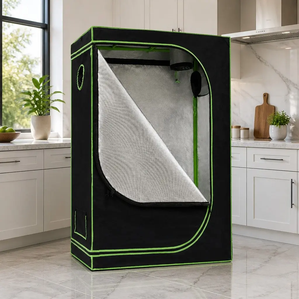 Hydroponic Grow Tent 90x50x160cm Indoor Plant Room System Setup Kit Ventilation