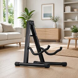 Guitar Stand Folding Portable Floor Rack Holder Acoustic Electric Bass Black