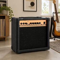 20W Guitar Amplifier Portable Practice Amp 3-Band EQ Overdrive Headphone Jack