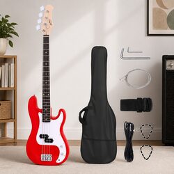 Electric Guitar 47 Inch Red Basswood Body Hard Maple Neck 21 Frets Beginner