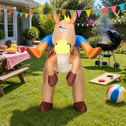 Inflatable Cowboy Costume Adult Unisex Party Fancy Dress Blow Up Halloween