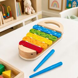 Rainbow Xylophone Musical Instrument Kids Early Music Play Learning Toy