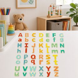 Magnetic Alphabet Learning Set 52 Pieces Educational Toy Letter Recognition Kids