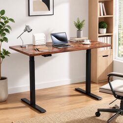 Motorised Standing Desk Dual Motor Height Adjustable Frame with Desktop 120cm