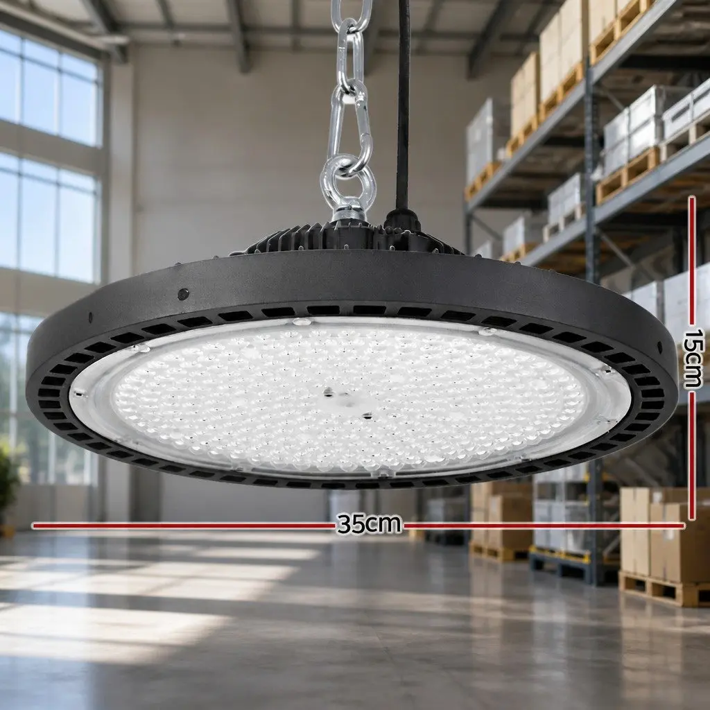 LED High Bay Light 200W Epistar Chips Honeycomb Aluminium Black