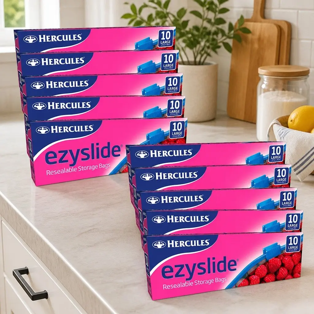 Ezy Slide Large Storage Bags 10pk x10 Meal Prep Pantry Organisation