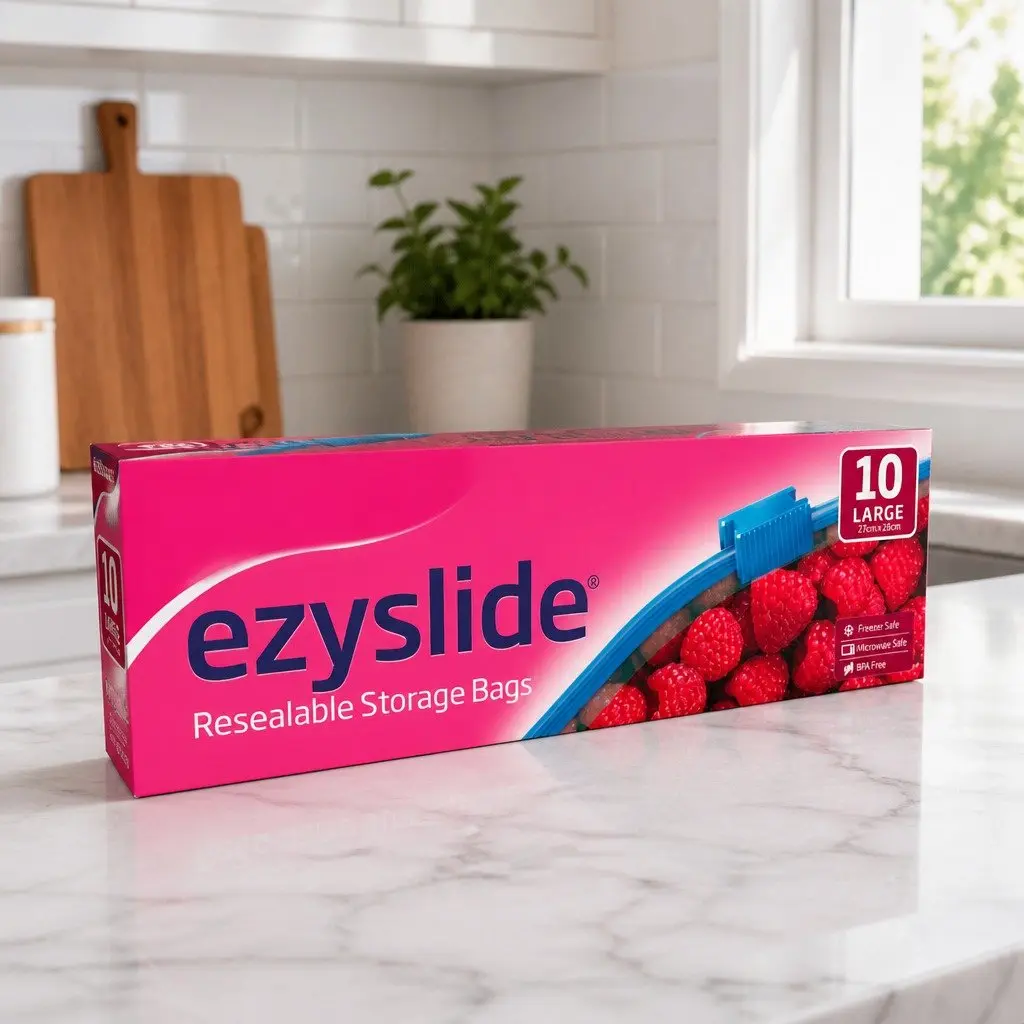 Ezy Slide Large Storage Bags 10pk x10 Meal Prep Pantry Organisation
