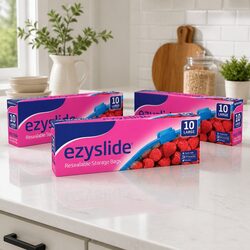 Large Slide Closure Storage Bags 10pk x3 Food Container Kitchen Pantry Organiser
