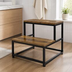 2-Step Stool Non Slip Portable Bathroom Kitchen Kids Adult Pet Stepping Ladder
