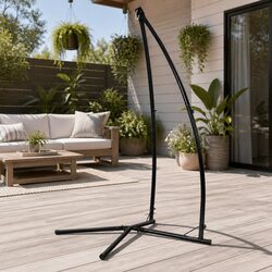 Hammock Chair Stand A-Frame Steel Outdoor Indoor Furniture Heavy Duty Black