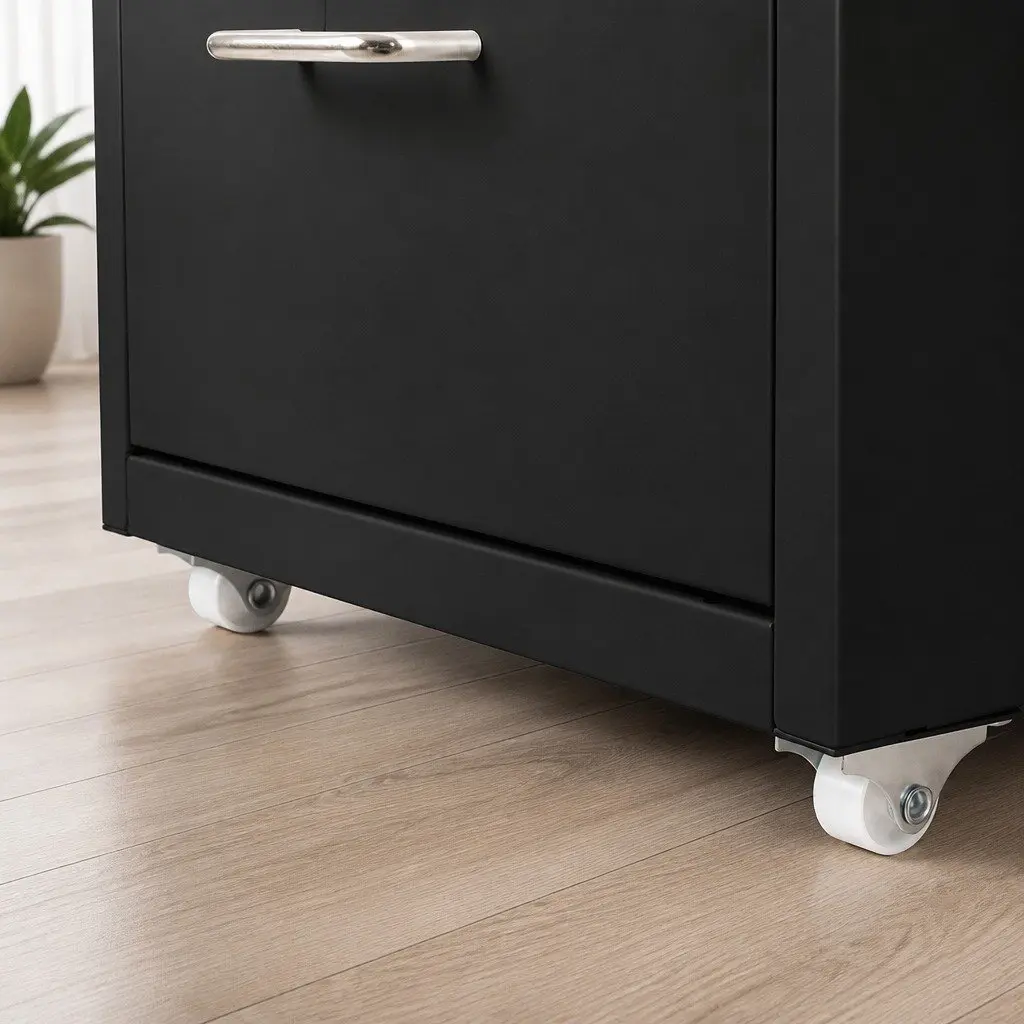 3 Drawer Filing Cabinet Steel Office Storage Organizer Compact Workspace