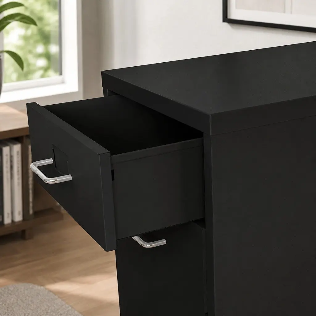 3 Drawer Filing Cabinet Steel Office Storage Organizer Compact Workspace