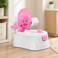Kids Potty Seat Trainer 3-in-1 Toilet Training Removable Bucket Step Stool Pink