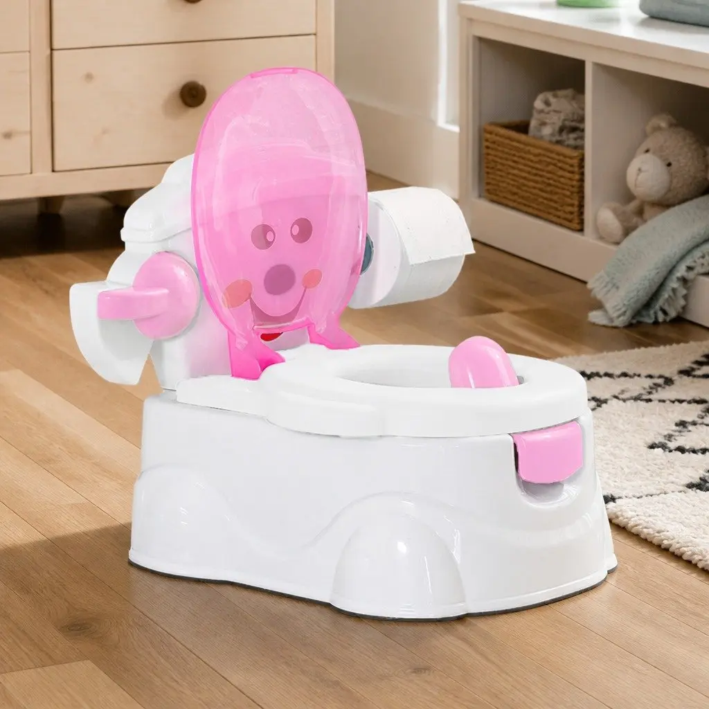 Kids Potty Trainer 3-in-1 Toilet Training Removable Bucket Step Stool Pink