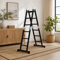 Multi-Purpose Folding Ladder 3.6M Aluminium Heavy-Duty Safety Non-Slip Rungs