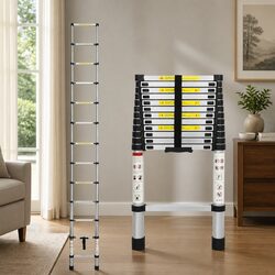 Telescopic Ladder Multipurpose Extendable 3.8M Aluminium Anti-Slip Steps
