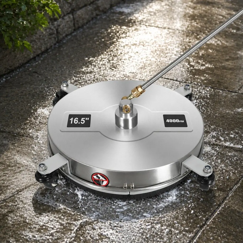 Pressure Washer Surface Cleaner Rotary Attachment 43cm Silver