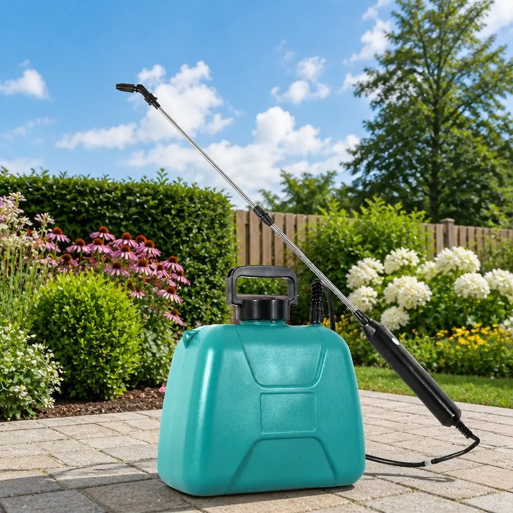 5L Electric Garden Sprayer 3 Nozzles Telescopic Rod Portable Farm Watering Tool