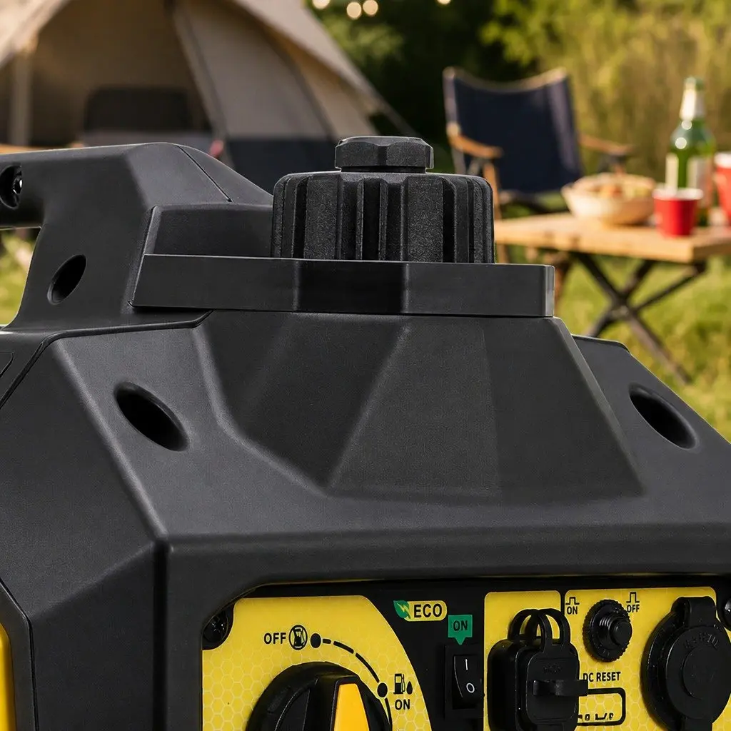 Portable Petrol Inverter Generator 3500W Peak Power Pure Sine Wave Quiet Compact Yellow