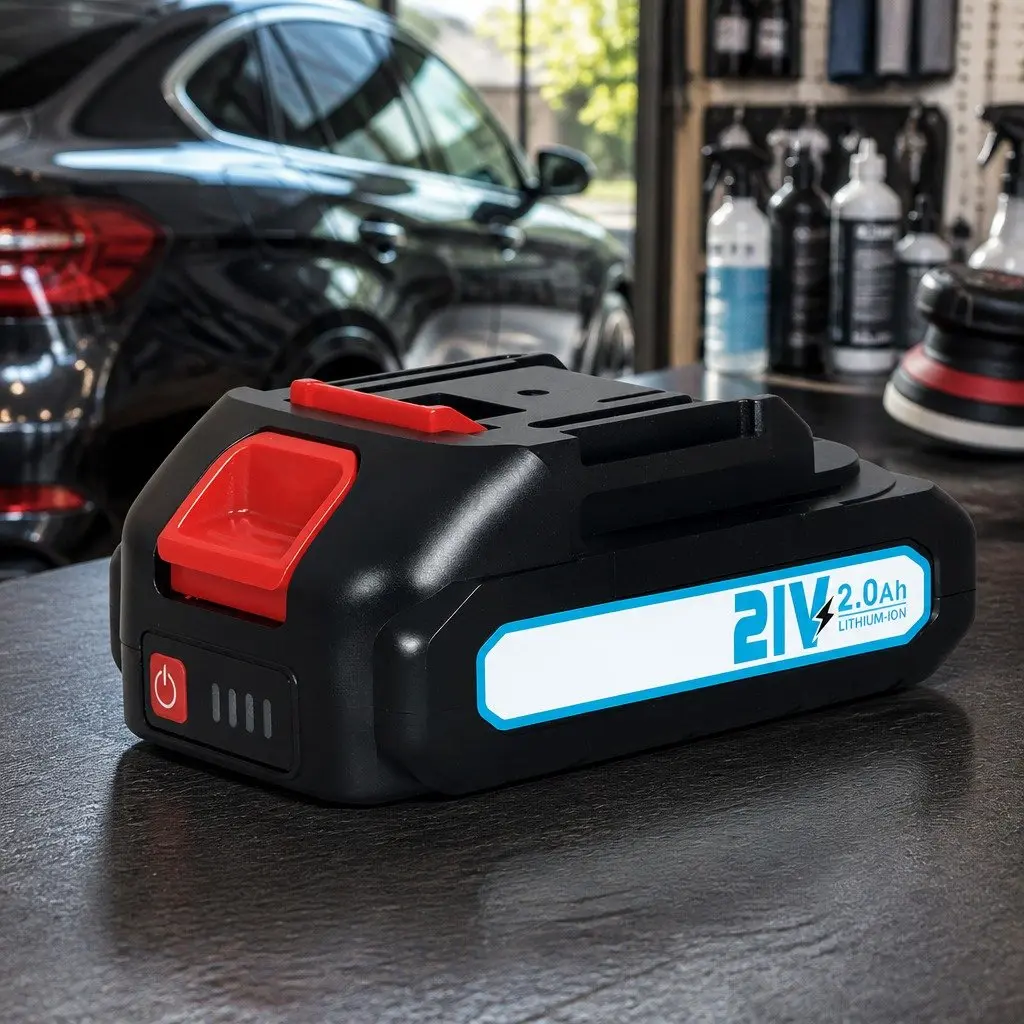 Cordless Car Polisher Buffer Brushless Motor 6 Speed 6 Inch Pad Blue Black