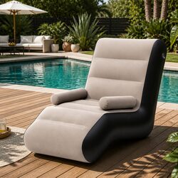 Inflatable Air Chair Sun Lounger Sofa Camping Portable Relaxation Blow Up Seat