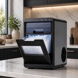 Ice Maker Machine 20kg Nugget Countertop Quick Chill Self Cleaning Black