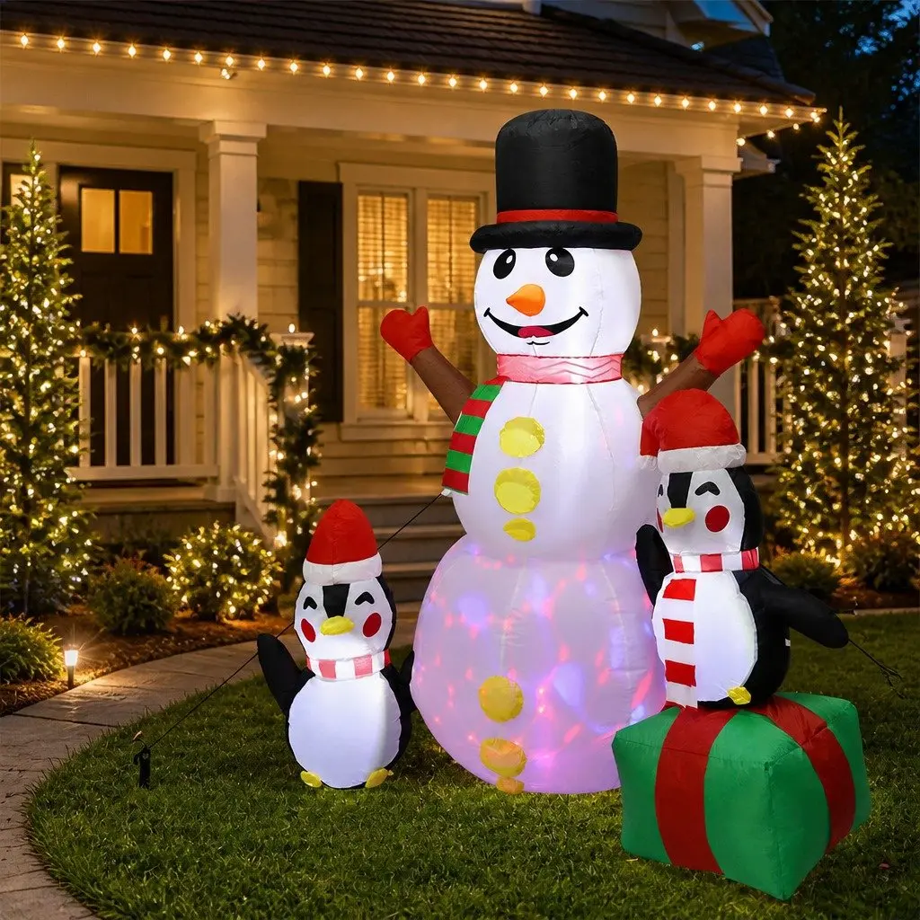 Inflatable Christmas Snowman 1.8M LED Lights Outdoor Garden Holiday Decoration